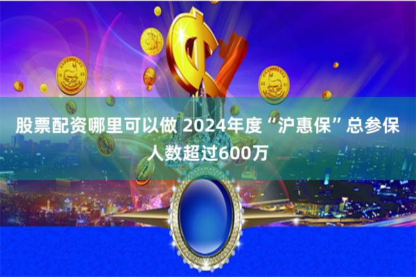 股票配资哪里可以做 2024年度“沪惠保”总参保人数超过600万